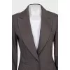 Fitted jacket in houndstooth print