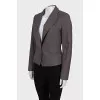 Fitted jacket in houndstooth print
