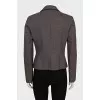Fitted jacket in houndstooth print