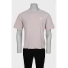 Men's straight-cut T-shirt with a patch