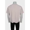 Men's straight-cut T-shirt with a patch