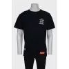 Men's black printed t-shirt