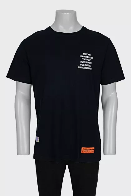 Men's black printed t-shirt