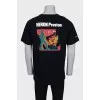 Men's black printed t-shirt
