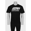 Men's black T-shirt with logo