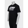Men's black T-shirt with logo