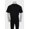 Men's black T-shirt with logo