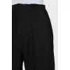 Men's wool trousers with drawstrings