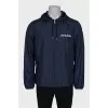 Men's blue windbreaker