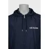 Men's blue windbreaker