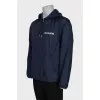 Men's blue windbreaker