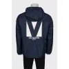 Men's blue windbreaker