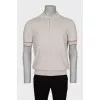 Men's beige polo shirt