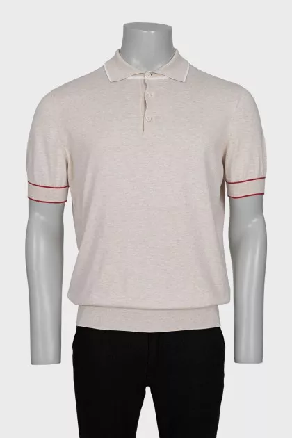 Men's beige polo shirt