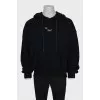 Men's oversized black hoodie