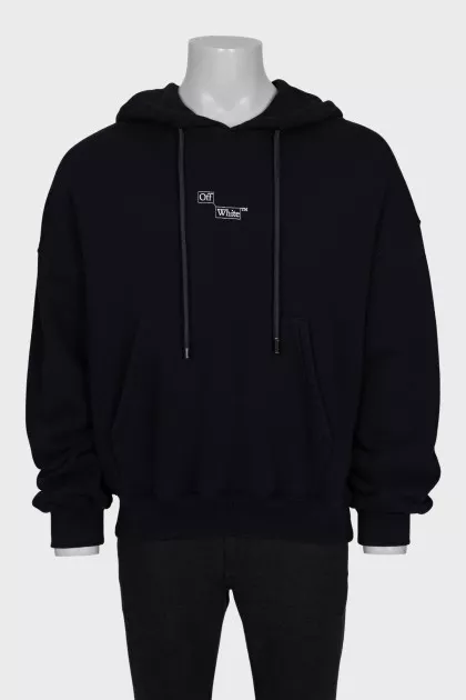 Men's oversized black hoodie