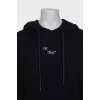 Men's oversized black hoodie