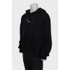 Men's oversized black hoodie