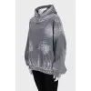 Oversized hoodie with a ripped effect