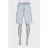 Men's denim shorts with brand logo