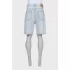 Men's denim shorts with brand logo