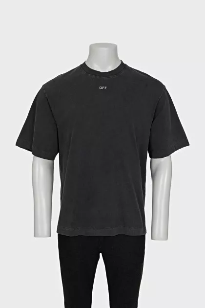 Men's straight t-shirt with back print