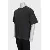 Men's straight t-shirt with back print