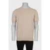 Men's plain beige T-shirt