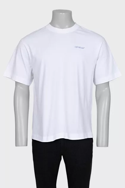 Men's T-shirt with a brand logo on the back