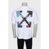 Men's T-shirt with a brand logo on the back