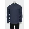 Men's straight-cut shirt with pockets