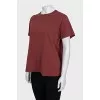 Straight-cut T-shirt with a round neck