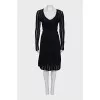 Black knitted dress