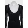 Black knitted dress