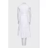 Fitted dress with lace and buttons