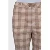 Tapered plaid trousers