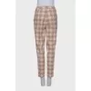 Tapered plaid trousers