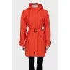 Orange hooded cloak