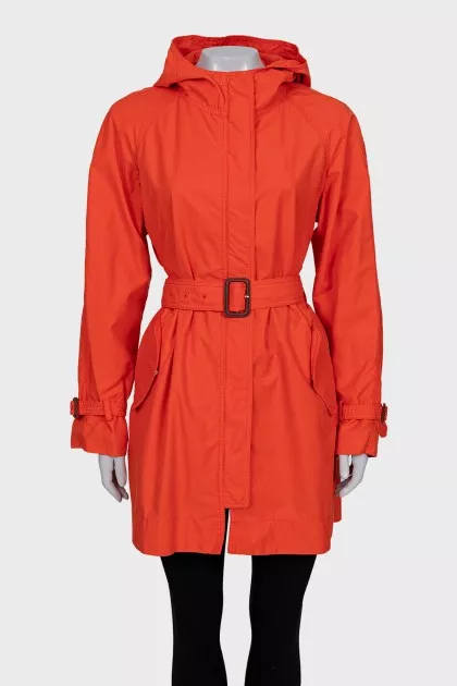 Orange hooded cloak