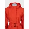 Orange hooded cloak