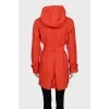 Orange hooded cloak