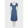 Blue ribbed dress