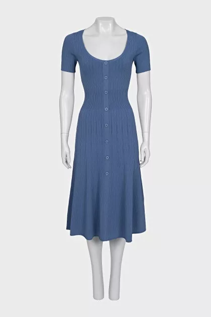 Blue ribbed dress