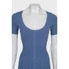 Blue ribbed dress