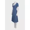 Blue ribbed dress