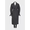 Pinstripe wool coat