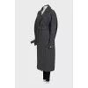 Pinstripe wool coat
