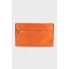Satin cosmetic bag with zipper