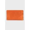 Satin cosmetic bag with zipper