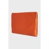 Satin cosmetic bag with zipper